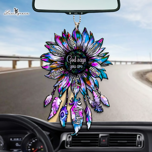 Personalized Sunflower Silhouette God Says You Are Ornament