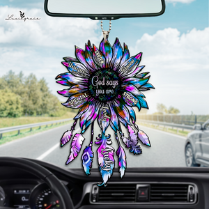 Personalized Sunflower Silhouette God Says You Are Ornament