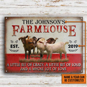 Personalized Goat Farmhouse Customized Classic Metal Signs