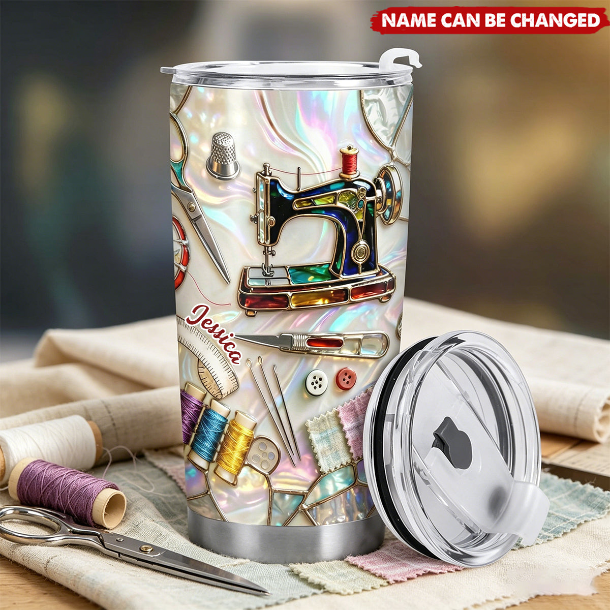 Timeless Things Appreciated More Than You Can Sew, Stainless Steel Tumbler