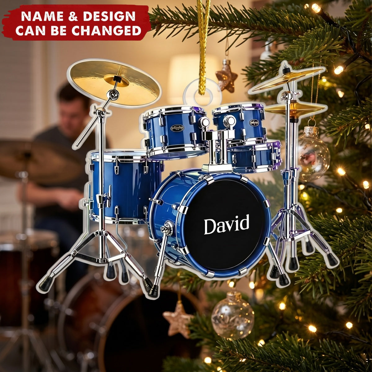 Born To Drum - Personalized Acrylic Custom Shape Ornament