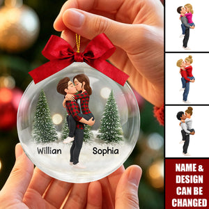 Custom First Christmas In Our New Home - Personalized Acrylic Ball Ornament