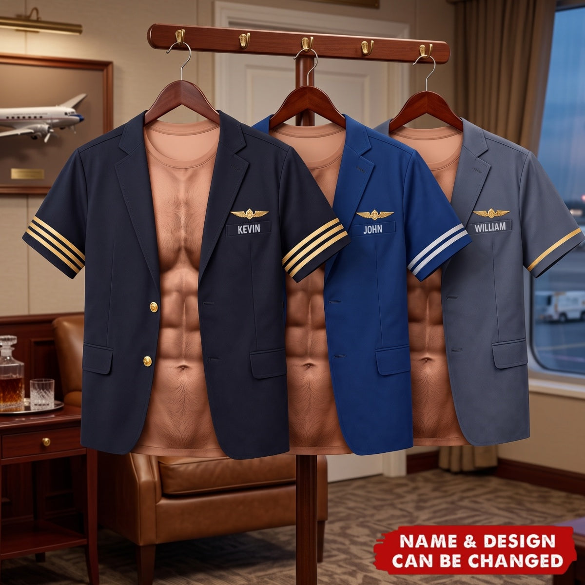 Pilot Abs- Personalized Funny T-shirt