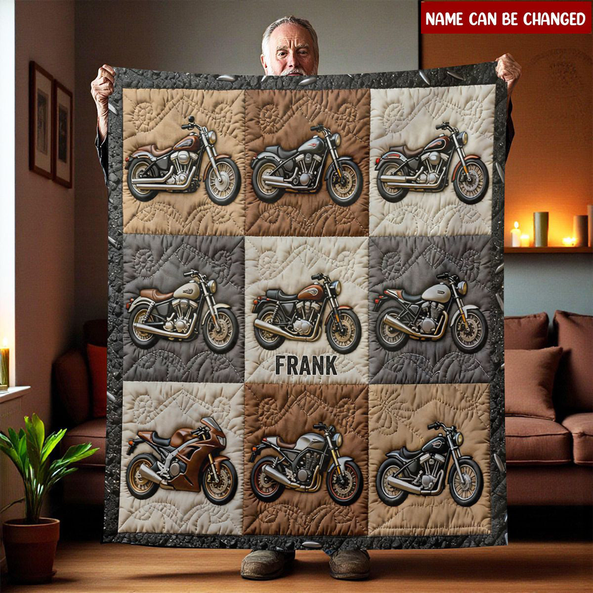Motorcycle - Personalized Biker Blanket