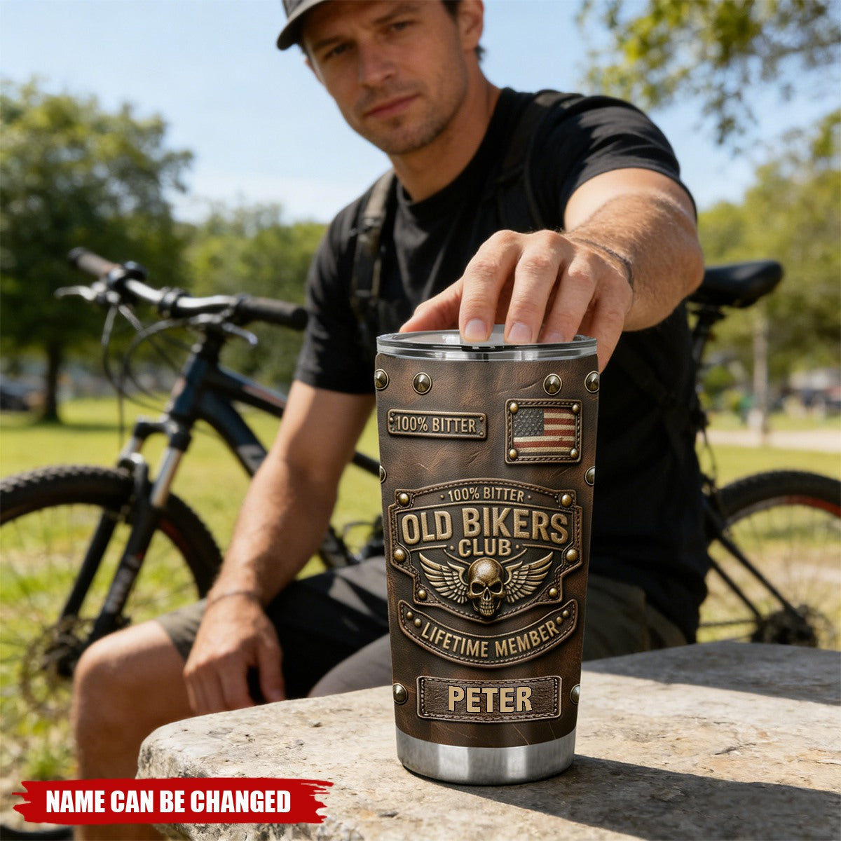 Old Biker Club - Personalized Biker Tumbler