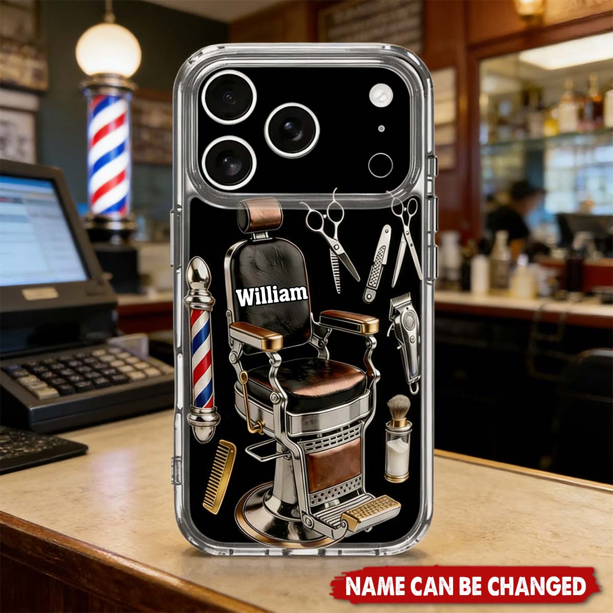 Master Barber Personalized Clear Phone Case, Gift For Hair Stylists
