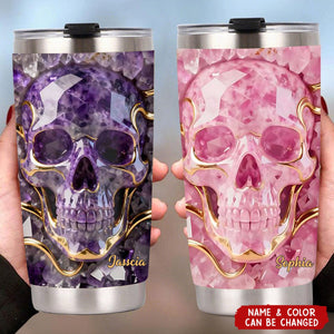 Beautiful Skull - Personalized Skull Tumbler
