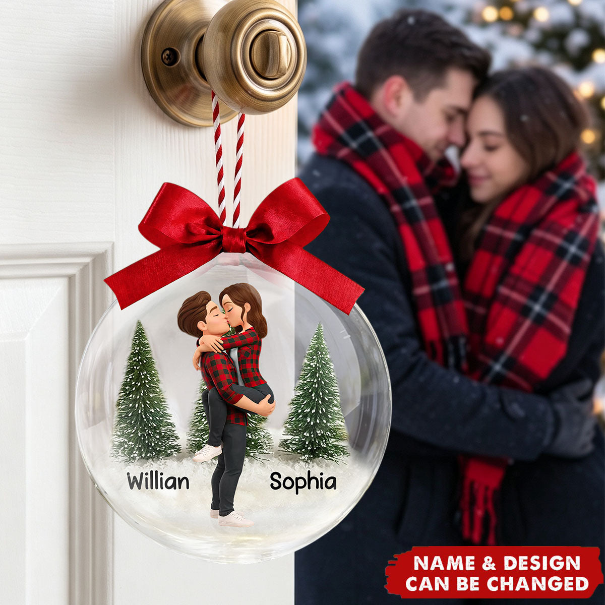 Custom First Christmas In Our New Home - Personalized Acrylic Ball Ornament