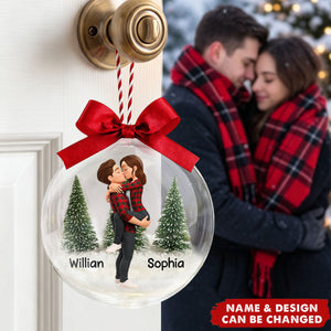Custom First Christmas In Our New Home - Personalized Acrylic Ball Ornament