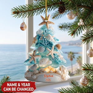 Coastal Seashell - Personalized Acrylic Custom Shape Ornament