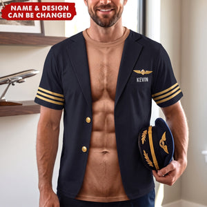 Pilot Abs- Personalized Funny T-shirt