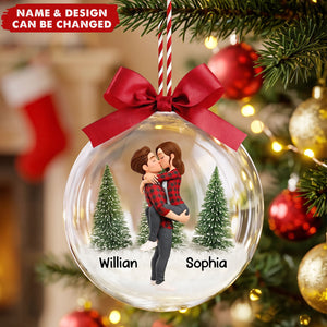 Custom First Christmas In Our New Home - Personalized Acrylic Ball Ornament