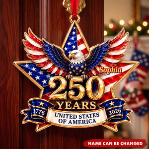America 250th Eagle Ornament 2026, Bald Eagle Acrylic Holiday Decor Gift