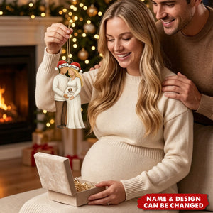 Pregnancy Announcement - Personalized Acrylic Ornament - Heartwarming Christmas Gift For Couple, Family