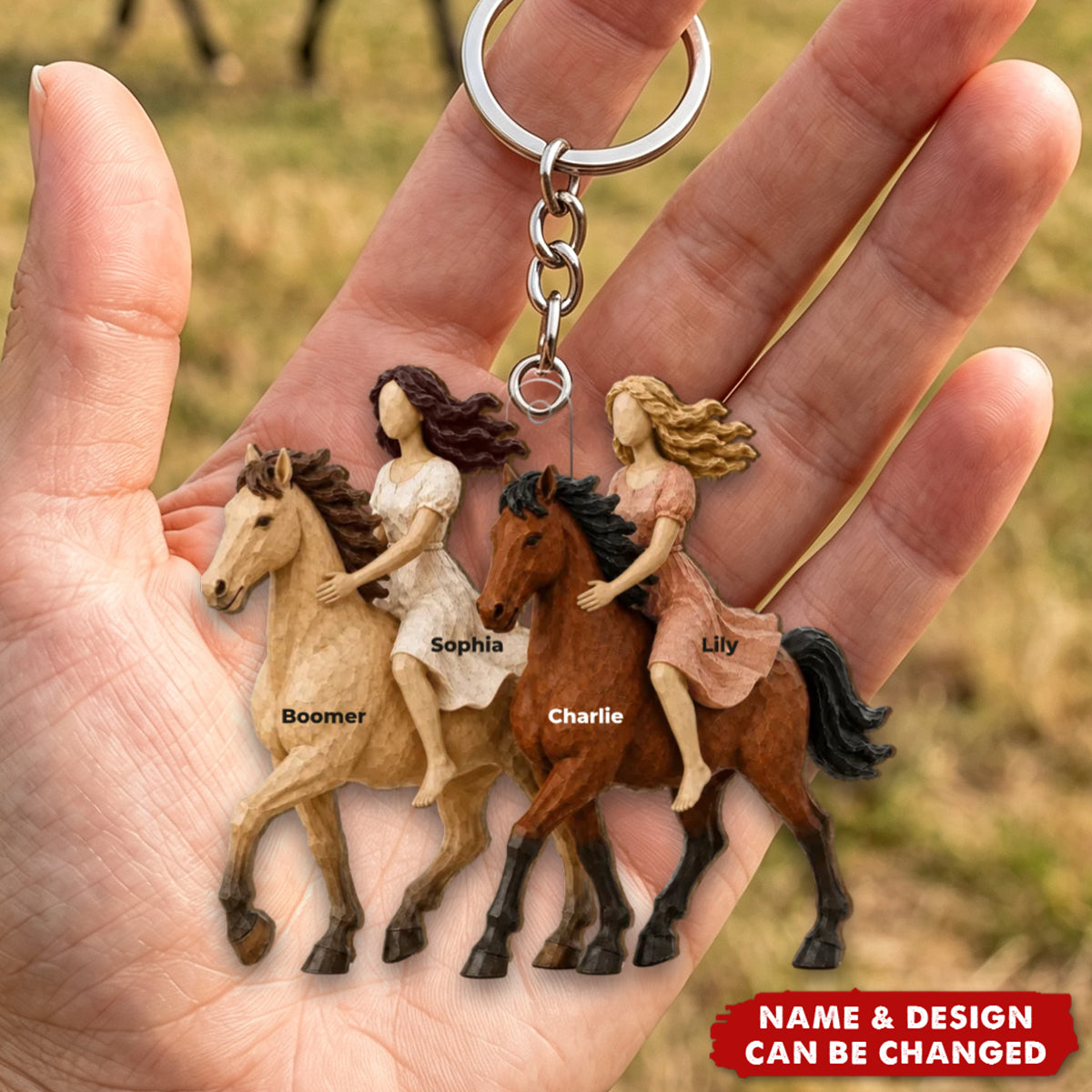 Horse Riding Besties - Personalized Acrylic Keychain