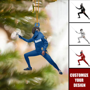Christmas Fencer Ornament - Great Gift For Fencer Lover