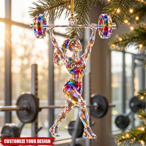 Personalized Weightlifting Ornament - Gift For Him Or Her