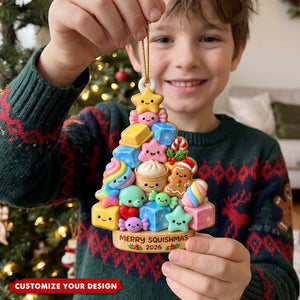 Personalized Merry Christmas Tree Ornament - Custom Year Gift