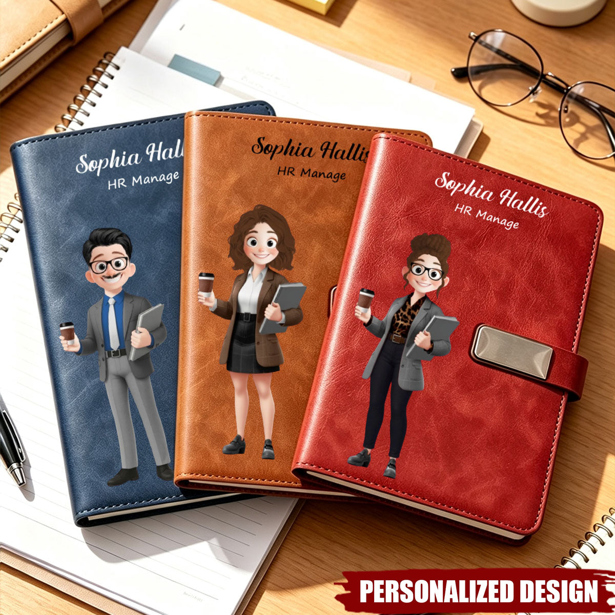 Customized Name & Cute Cartoon Designs—Workplace Appreciation Gifts, Christmas Exchange Gifts, Personalized Notebook Sets