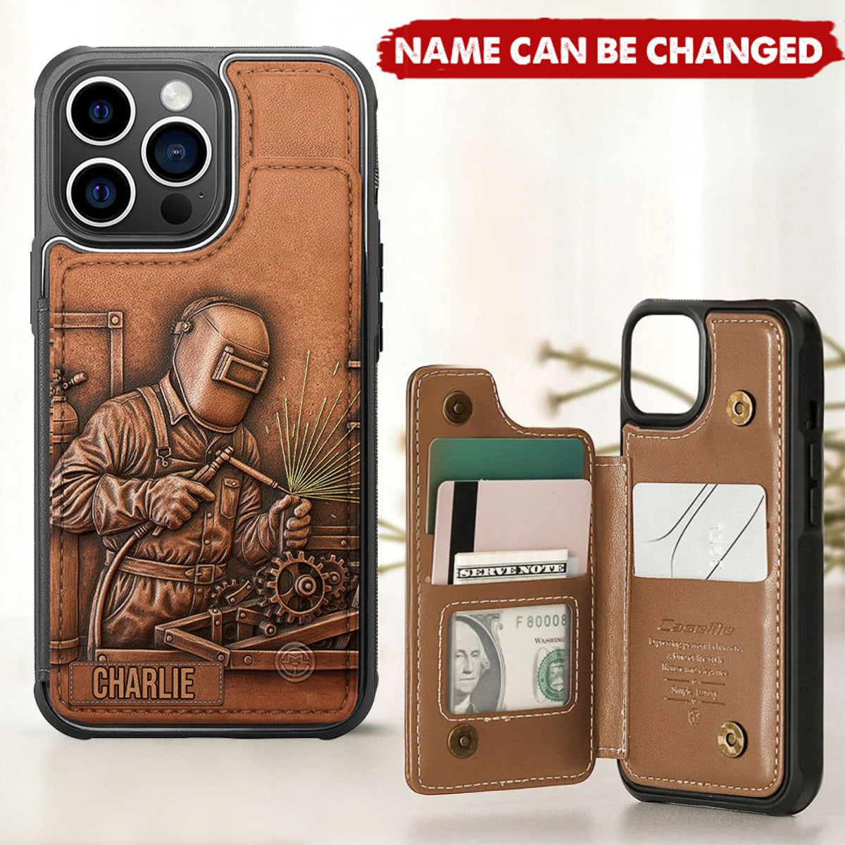 Strongest Welder - Personalized Welder Fully Printed Wallet Phone Case