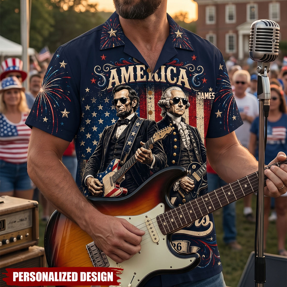 Celebrating America 250 Years Of Freedom - Personalized Hawaiian Shirt - Gifts For Patriots