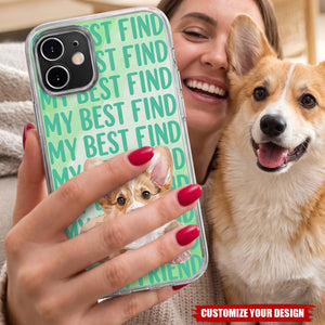 Custom Photo Realistic Watercolor Art Cute Dog Cat Portrait - Personalized Clear Phone Case