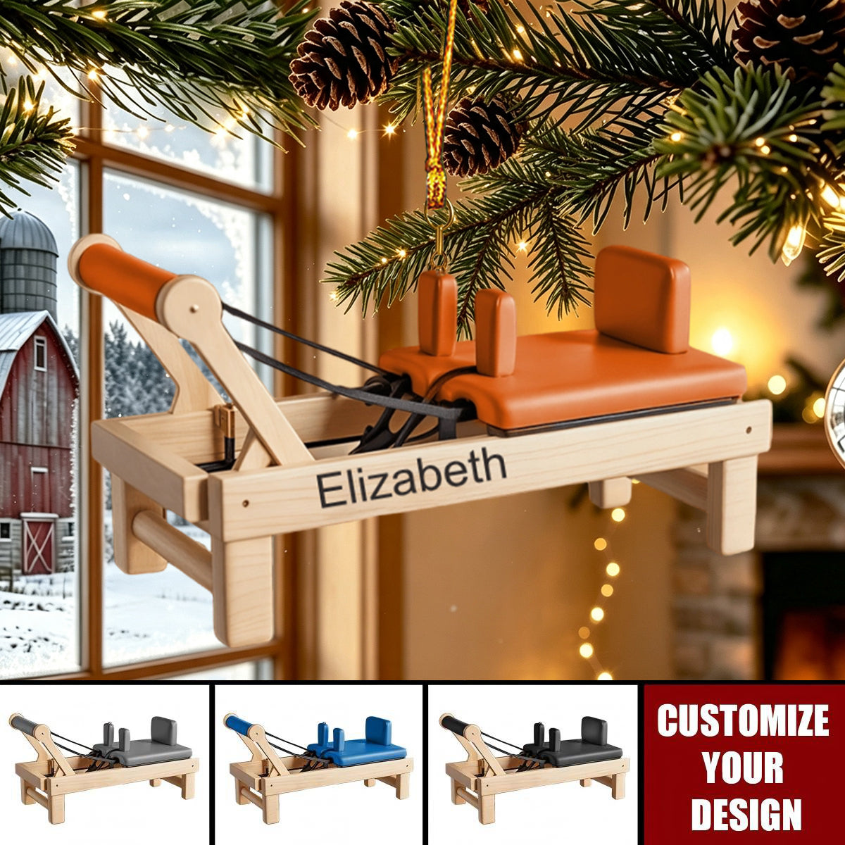 Custom Pilates Equipment Gift for Pilates Lover - Personalized Acrylic Ornament