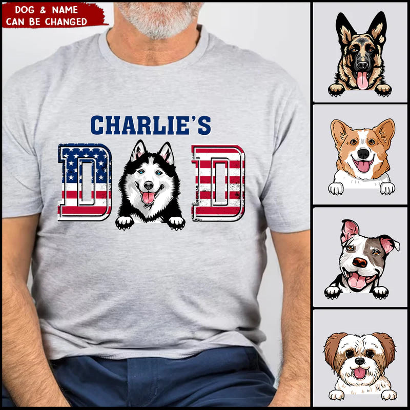 Dog Dad Independence Day 4th Of July Personalized T-shirt