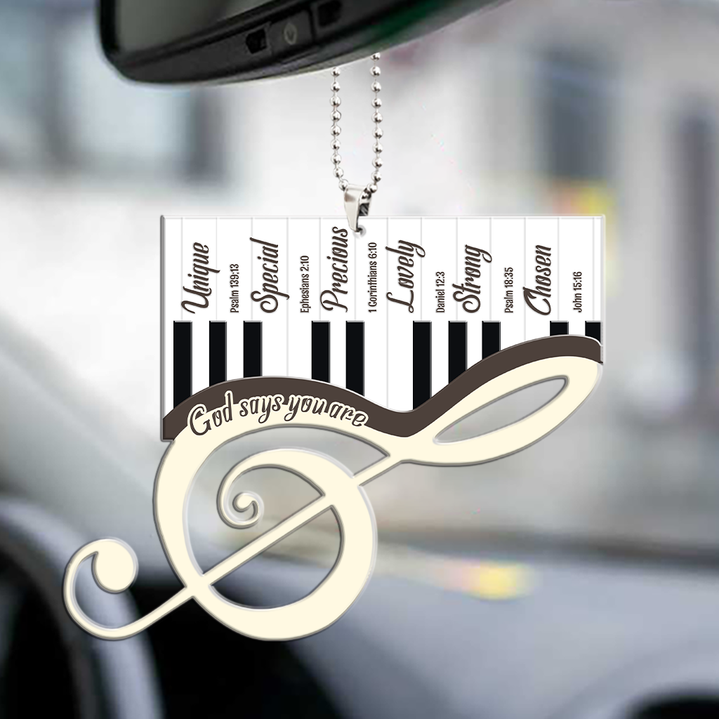 Piano Treble Clef God Says You Are Ornament