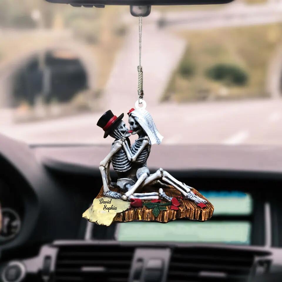 Skeleton Couple - Personalized Car Hanging Ornament