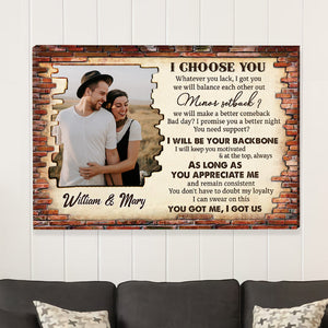 We Are A Team -Gift for Couple - Personalized Horizontal Photo Poster