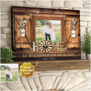 Personalized Photo Gifts Home Is Wherever I’m With You Poster