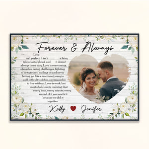 Forever And Always - Personalized Horizontal Photo Poster