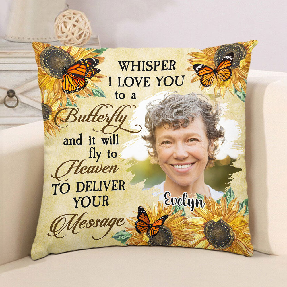 Whisper To A Butterfly - Personalized Custom Canvas Pillow