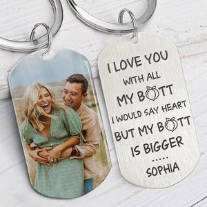 I Love You With All My Heart, Personalized Keychain, Gifts For Him, Custom Photo