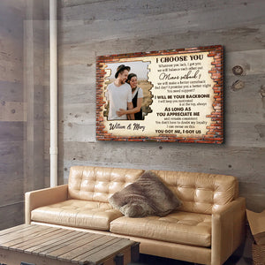 We Are A Team -Gift for Couple - Personalized Horizontal Photo Poster