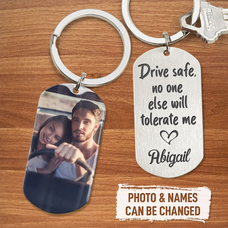 Don't Do Stupid, Personalized Keychain, Anniversary Gifts For Him, Photo Custom