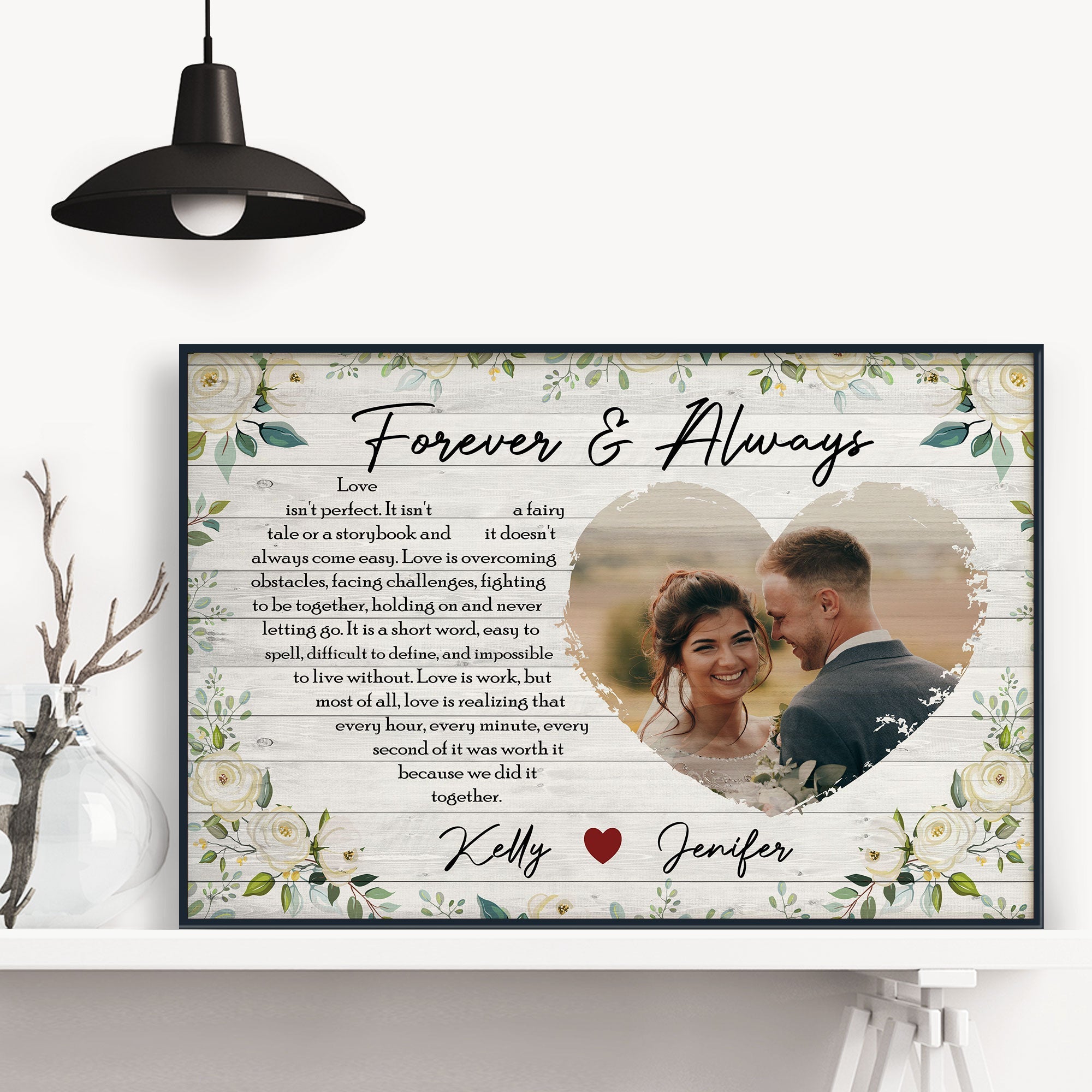 Forever And Always - Personalized Horizontal Photo Poster