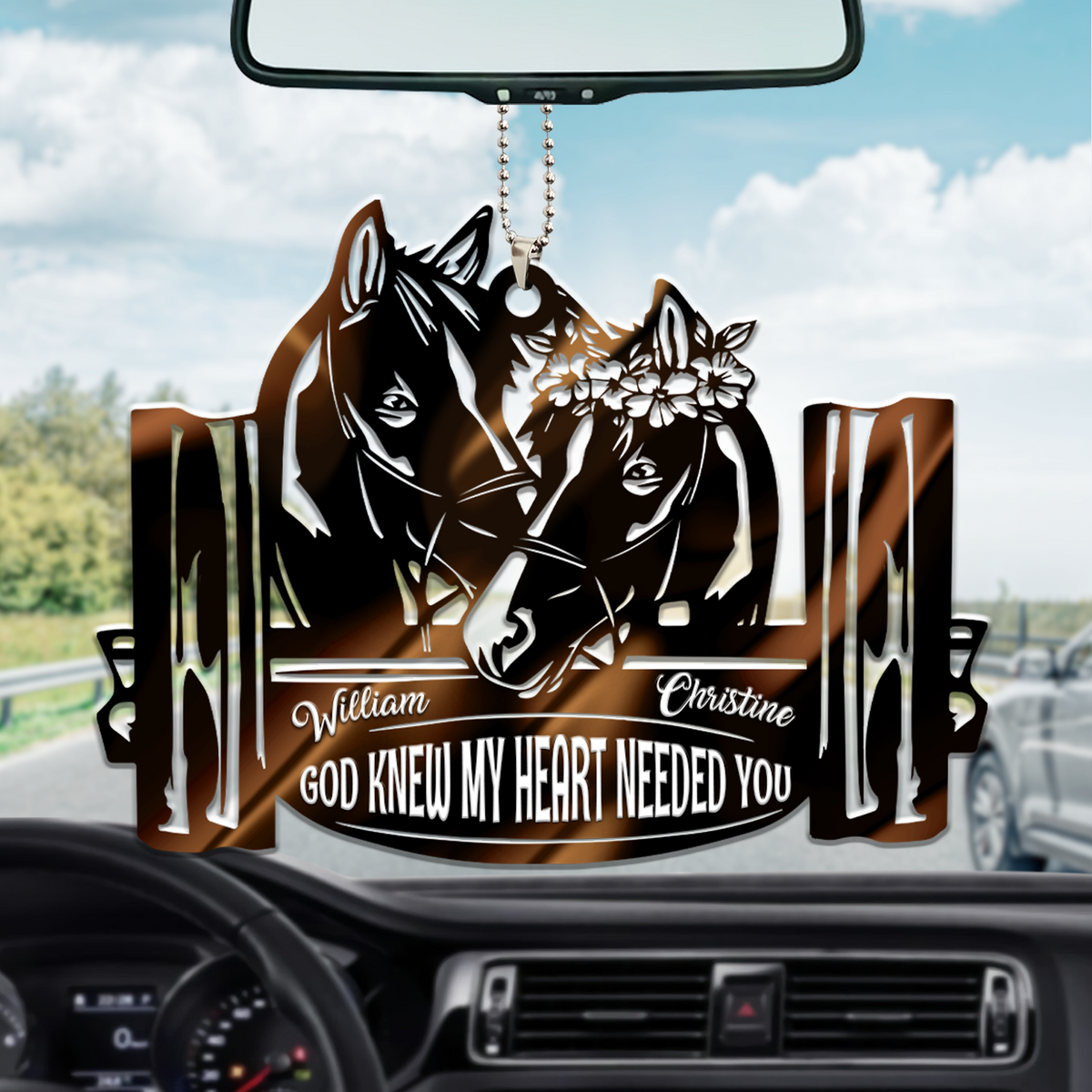 Perfect Horse Couple God Knew Personalized Ornament