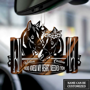 Perfect Horse Couple God Knew Personalized Ornament