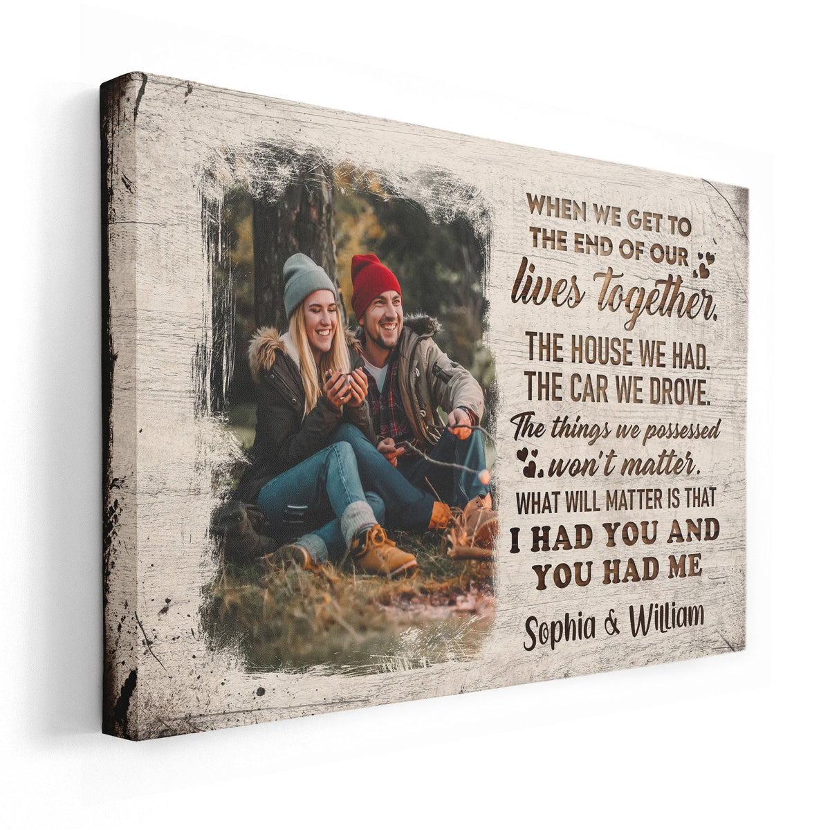 Love You Forever And Always - Personalized Horizontal Photo Poster