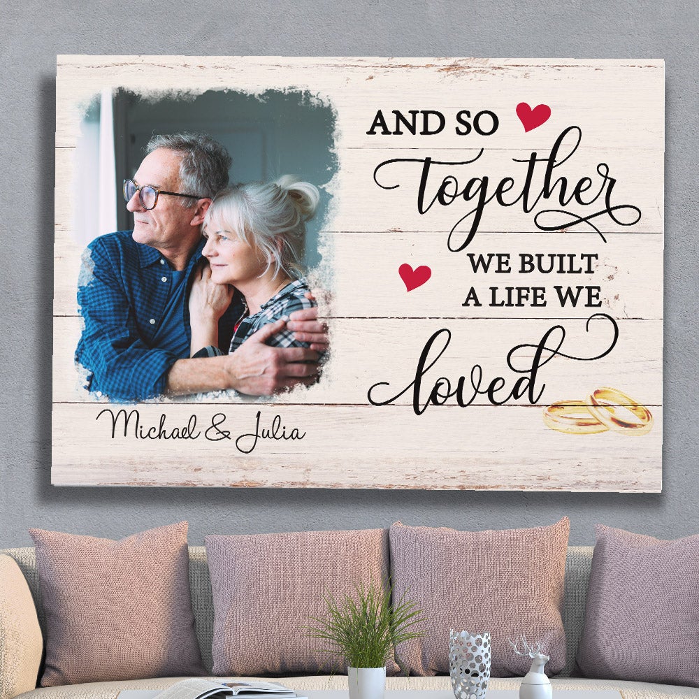 A Life We Loved -Gift for Couple - Personalized Horizontal Photo Poster