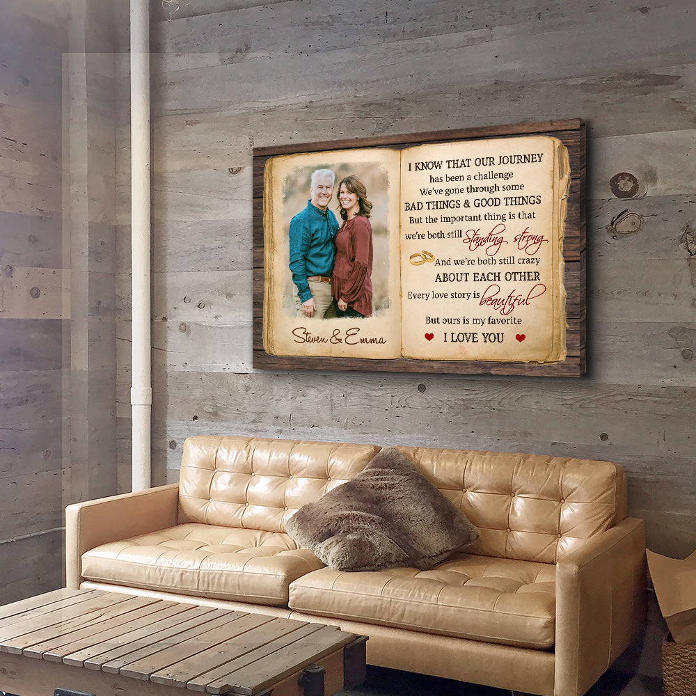 Still Standing Strong -Gift for Couple - Personalized Horizontal Photo Poster