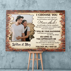 We Are A Team -Gift for Couple - Personalized Horizontal Photo Poster