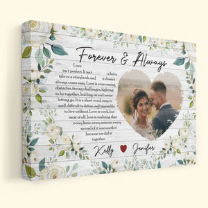Forever And Always - Personalized Horizontal Photo Poster
