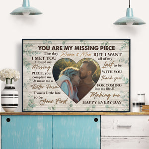 You Are My Missing Piece - Personalized Horizontal Photo Poster