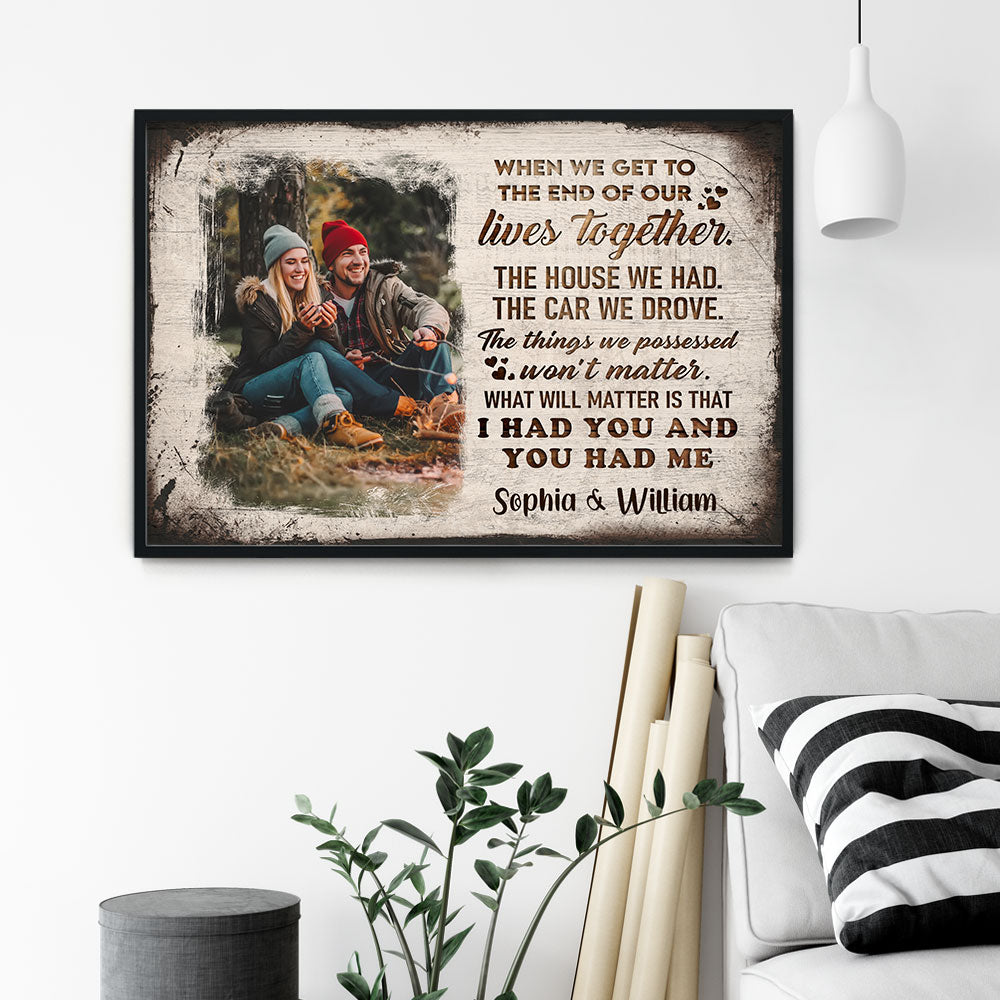 Love You Forever And Always - Personalized Horizontal Photo Poster