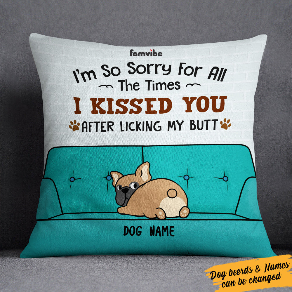Personalized Fuuny Dog Kiss Pillowcase
