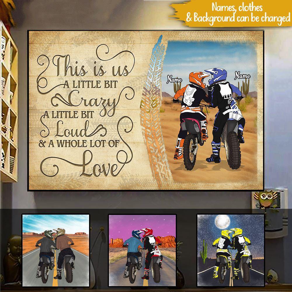 Dirt Bike Couple Custom Poster This Is Us Personalized Gift
