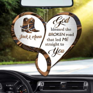 Infinity Heart Cowgirl God Blessed Personalized Ornament